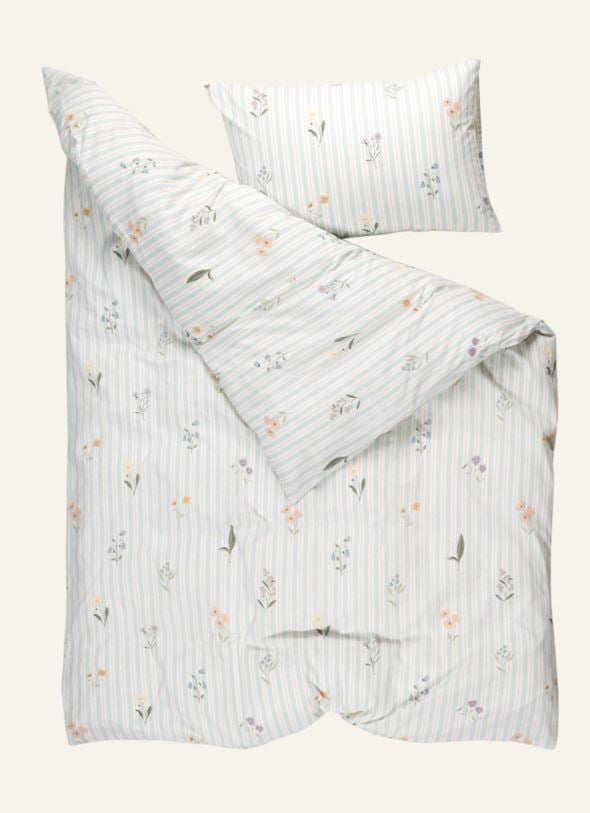 Voodipesukomplekt puuvillane hele sinine - 3