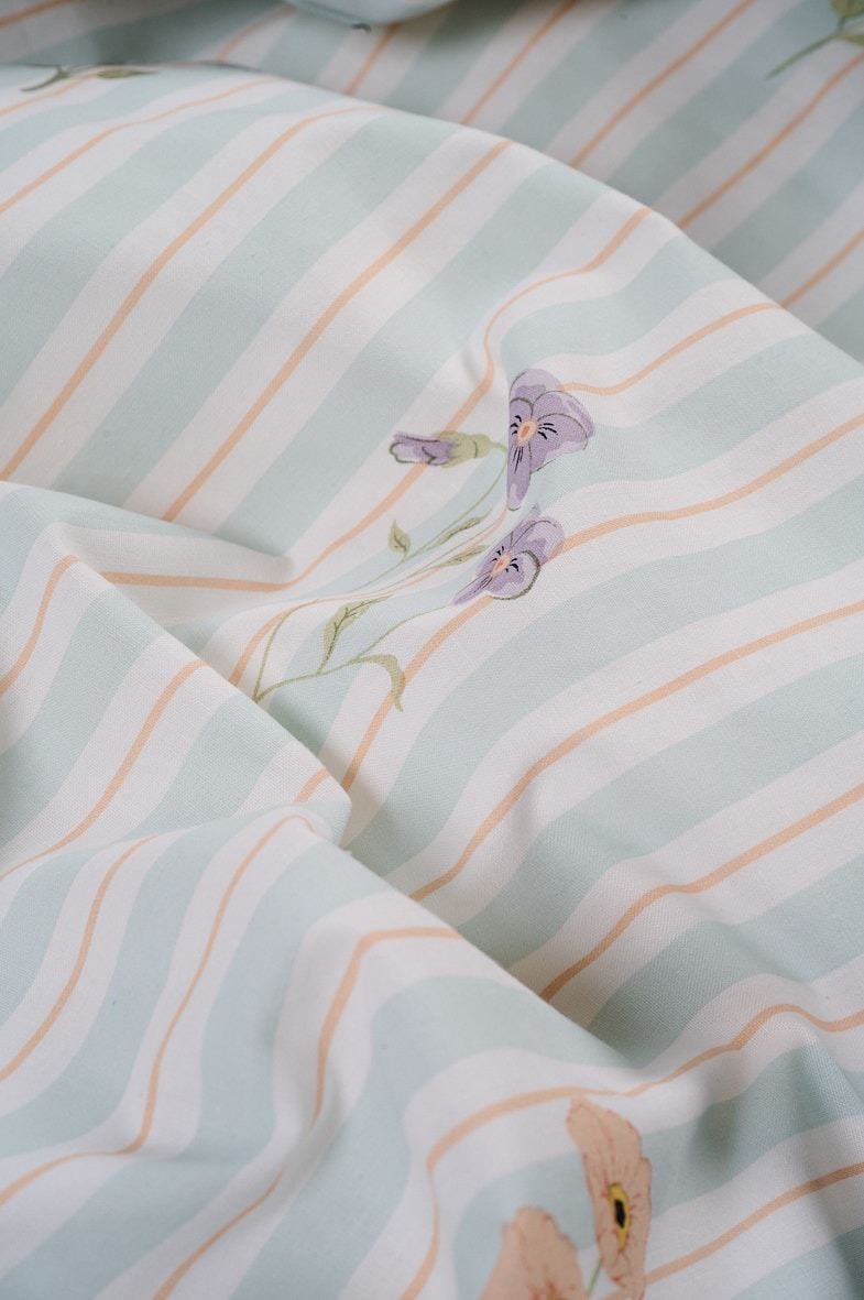 Voodipesukomplekt puuvillane hele sinine - 2