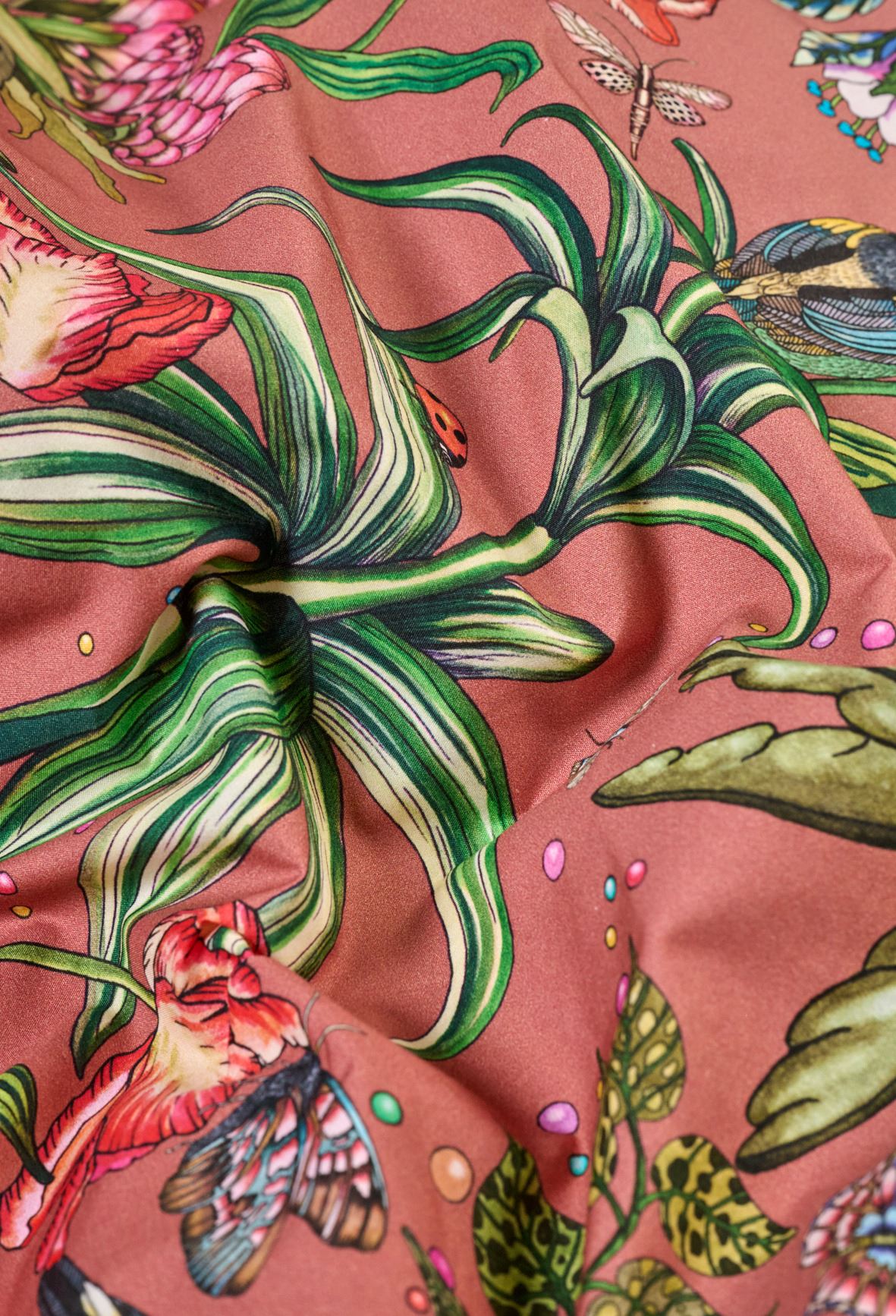 Voodipesukomplekt perkalpuuvillast roosa - 2