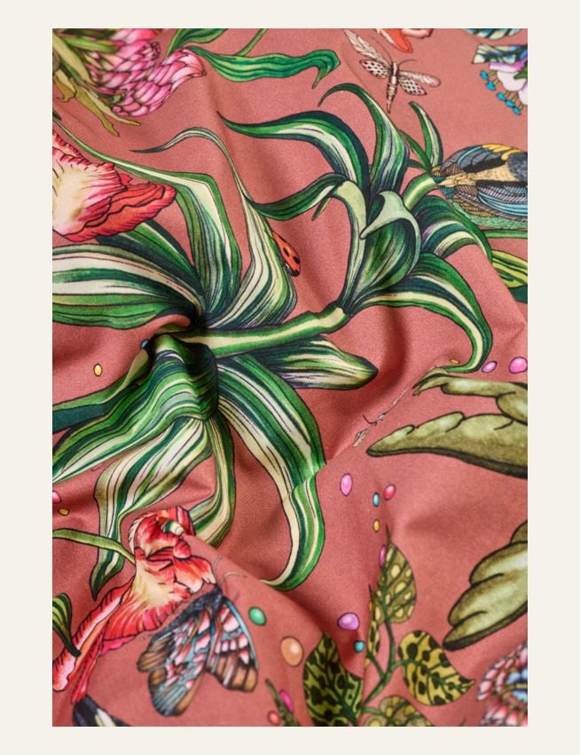 Voodipesukomplekt perkalpuuvillast roosa - 2