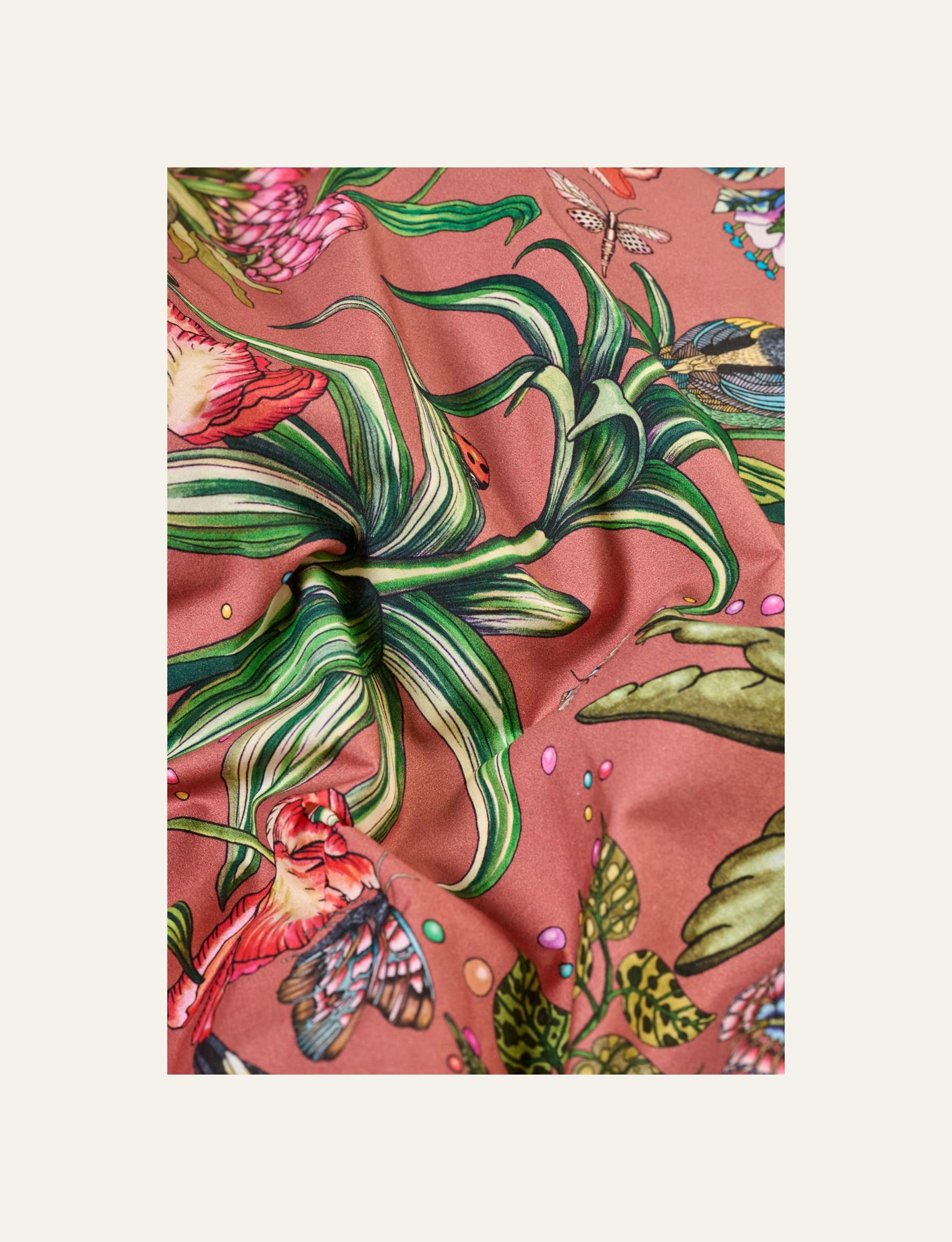 Voodipesukomplekt perkalpuuvillast roosa - 2