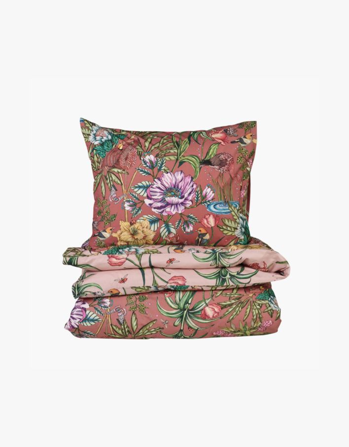 Voodipesukomplekt perkalpuuvillast roosa - 150x210 cm roosa - 1