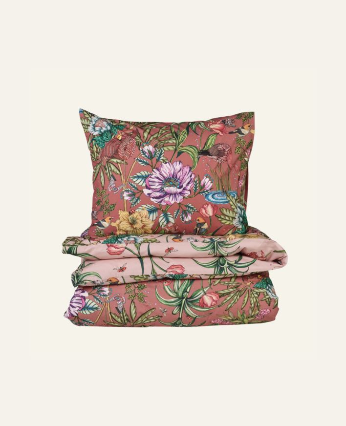 Voodipesukomplekt perkalpuuvillast roosa - 230x220 cm roosa - 1