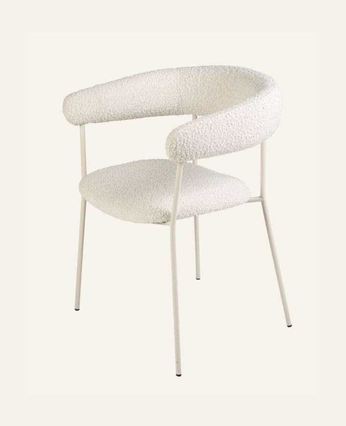 Söögilauatool loodusvalge - 58x62x80 cm loodusvalge - 1