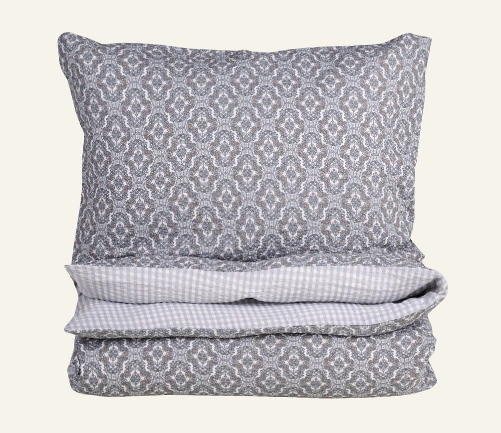 Voodipesukomplekt krepp-puuvillane mitmevärviline/sinine - 150x210 cm/50x60 cm mitmevärviline/sinine - 1