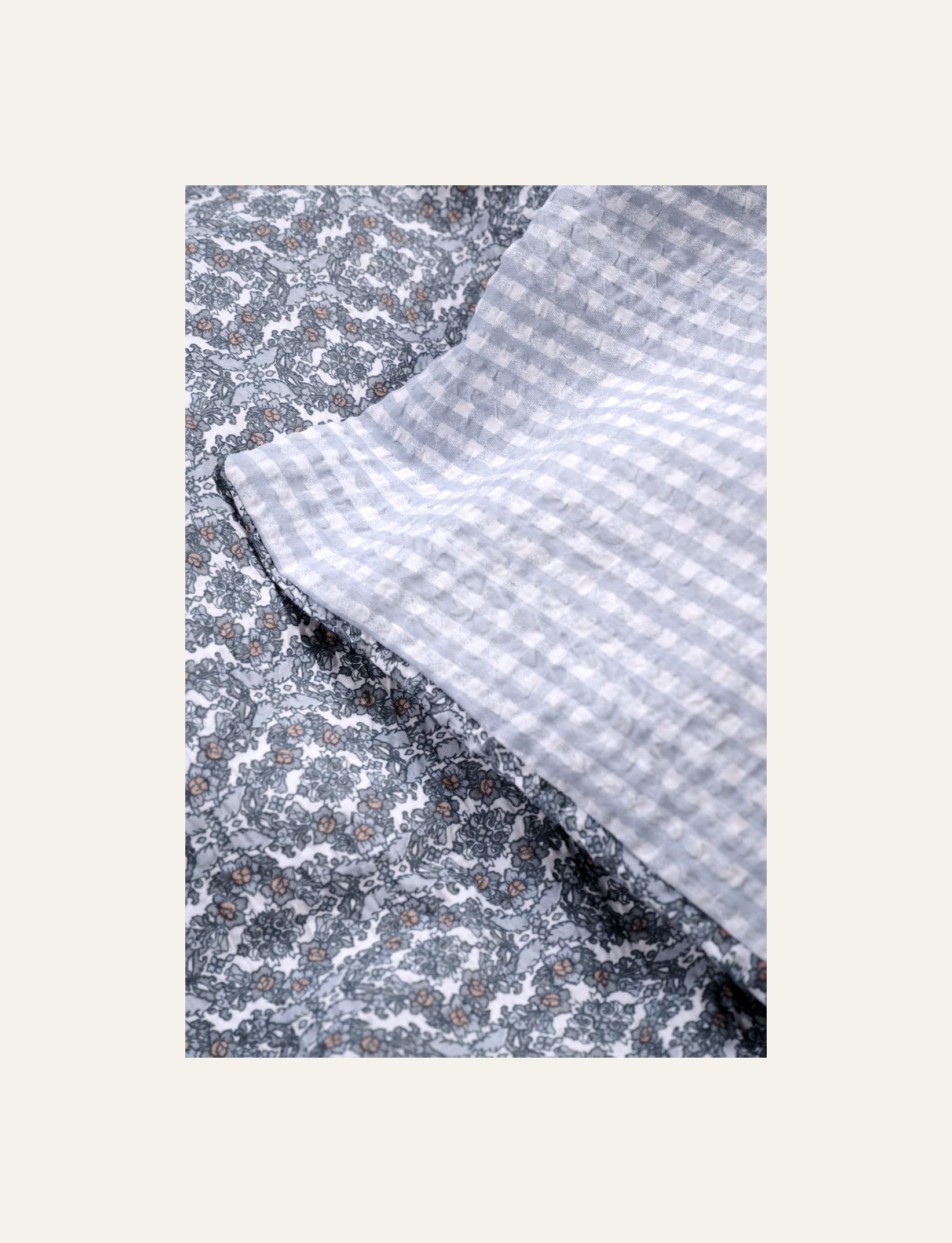 Voodipesukomplekt krepp-puuvillane mitmevärviline/sinine - 3