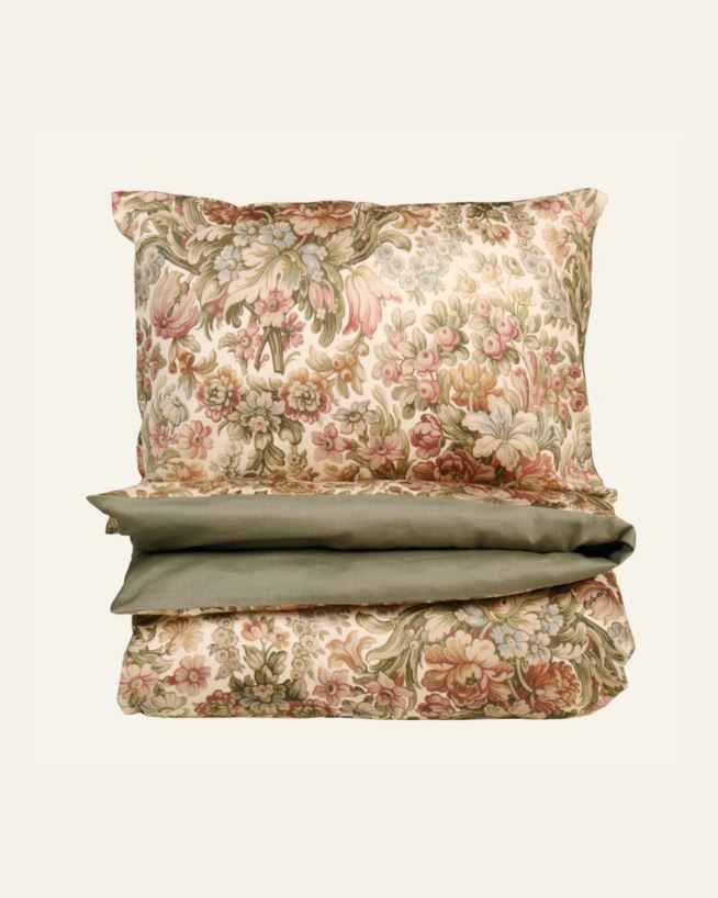 Voodipesukomplekt satiinpuuvillane mitmevärviline/roosa - 150x210 cm mitmevärviline/roosa - 1