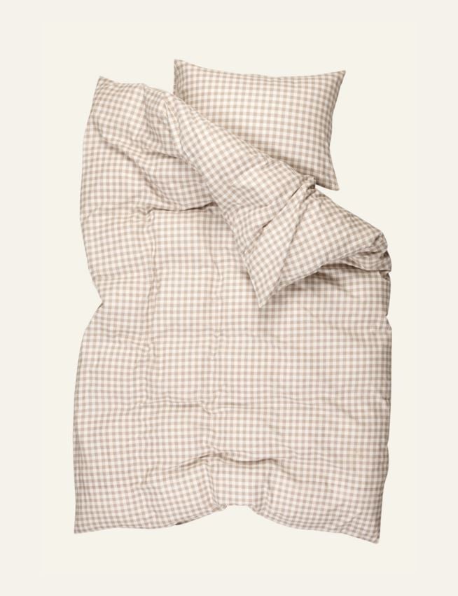 Flanell voodipesukomplekt sand - 2