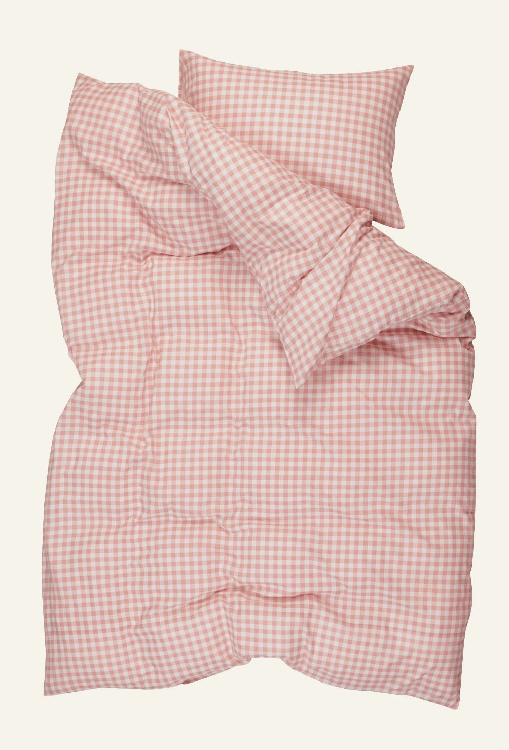 Flanell voodipesukomplekt roosa - 2