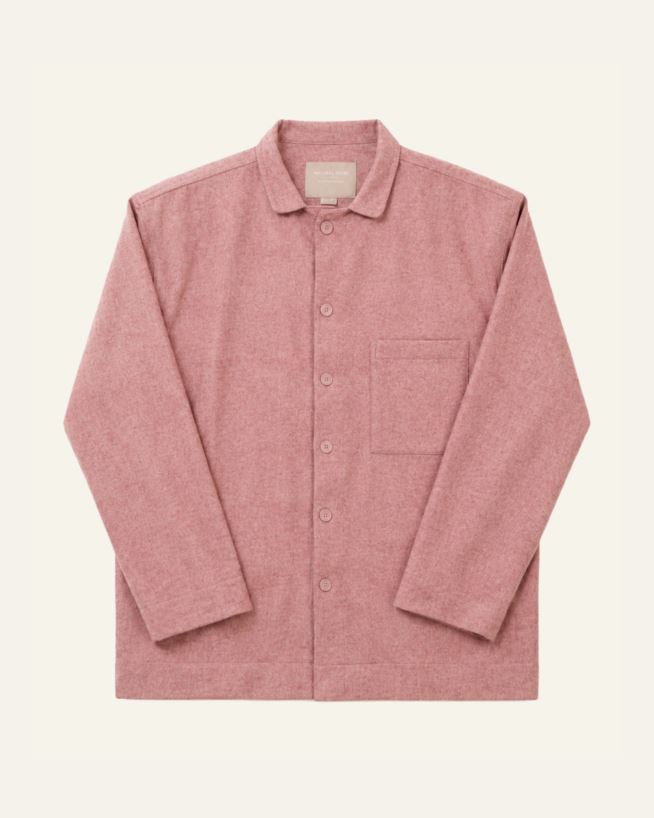 Lõngavärvitud flanellist pidžaamapluus vanaroosa - one size vanaroosa - 1