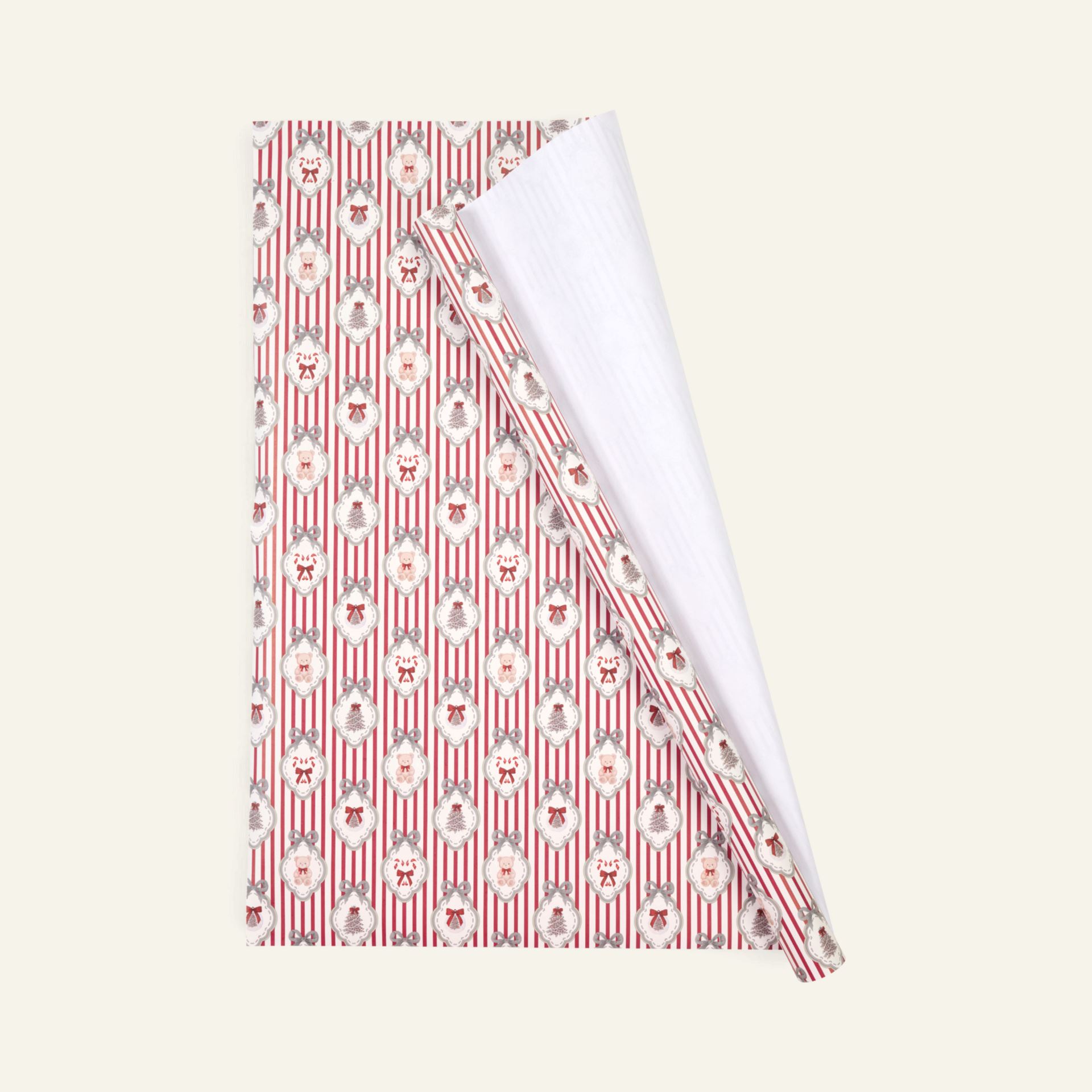 Kinkepaber mitmevärviline/valge - 70cm x 3m mitmevärviline/valge - 1