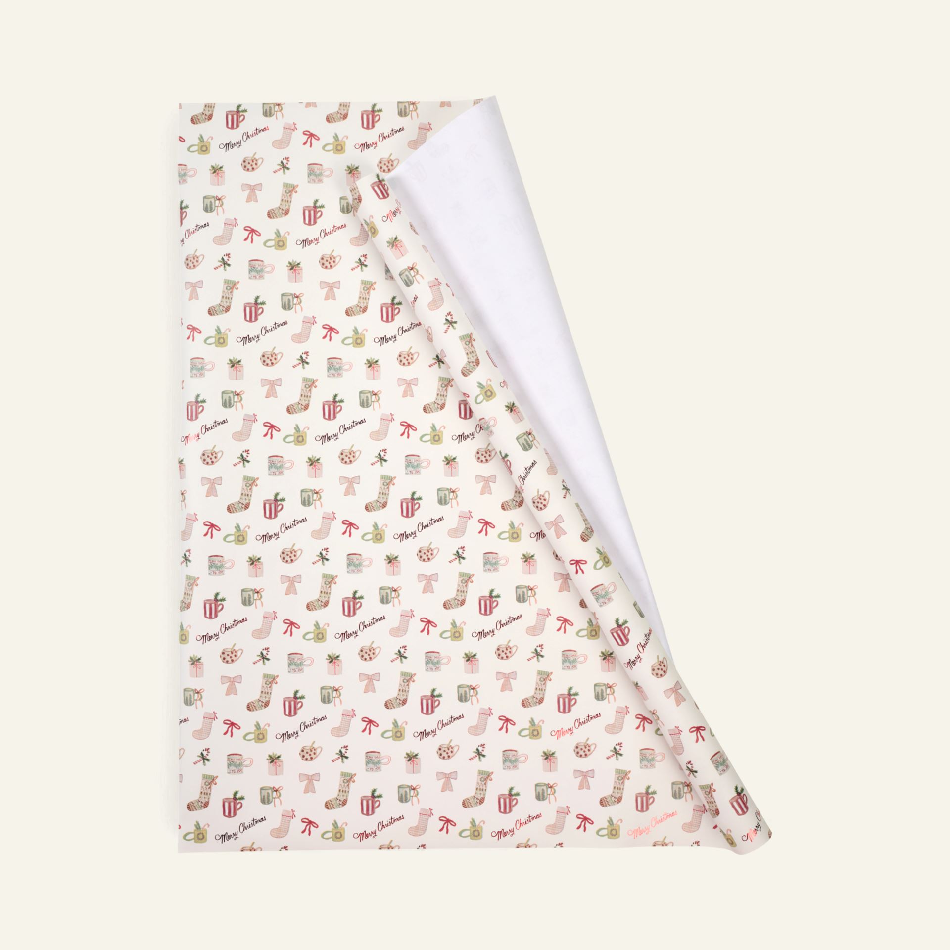 Kinkepaber mitmevärviline/valge - 70cm x 3m mitmevärviline/valge - 1