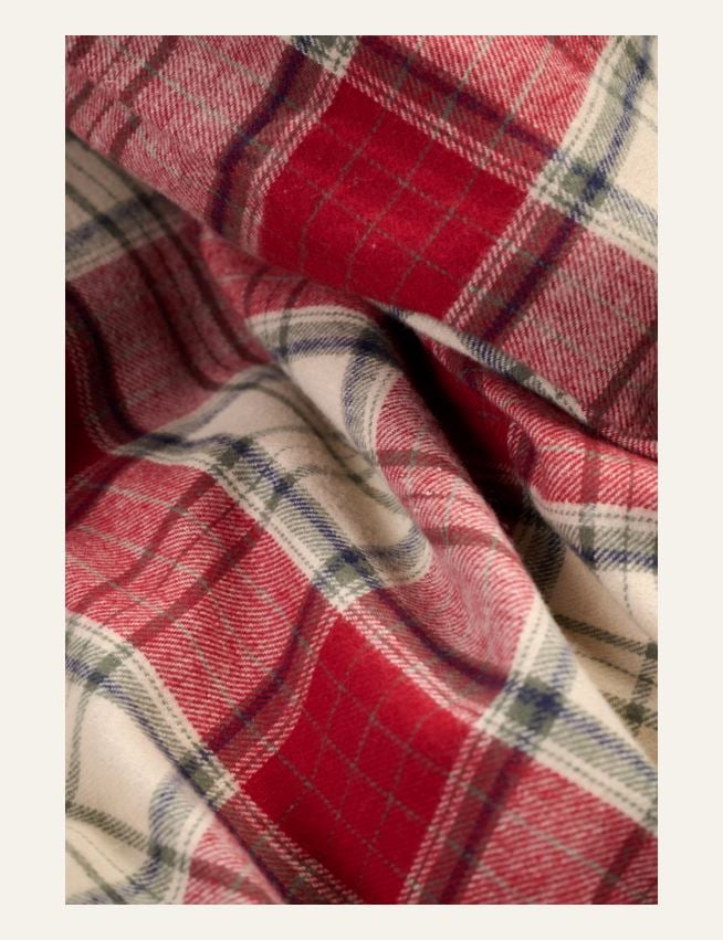 Voodipesukomplekt lõimvärvitud flanell mitmevärviline/punane - 3