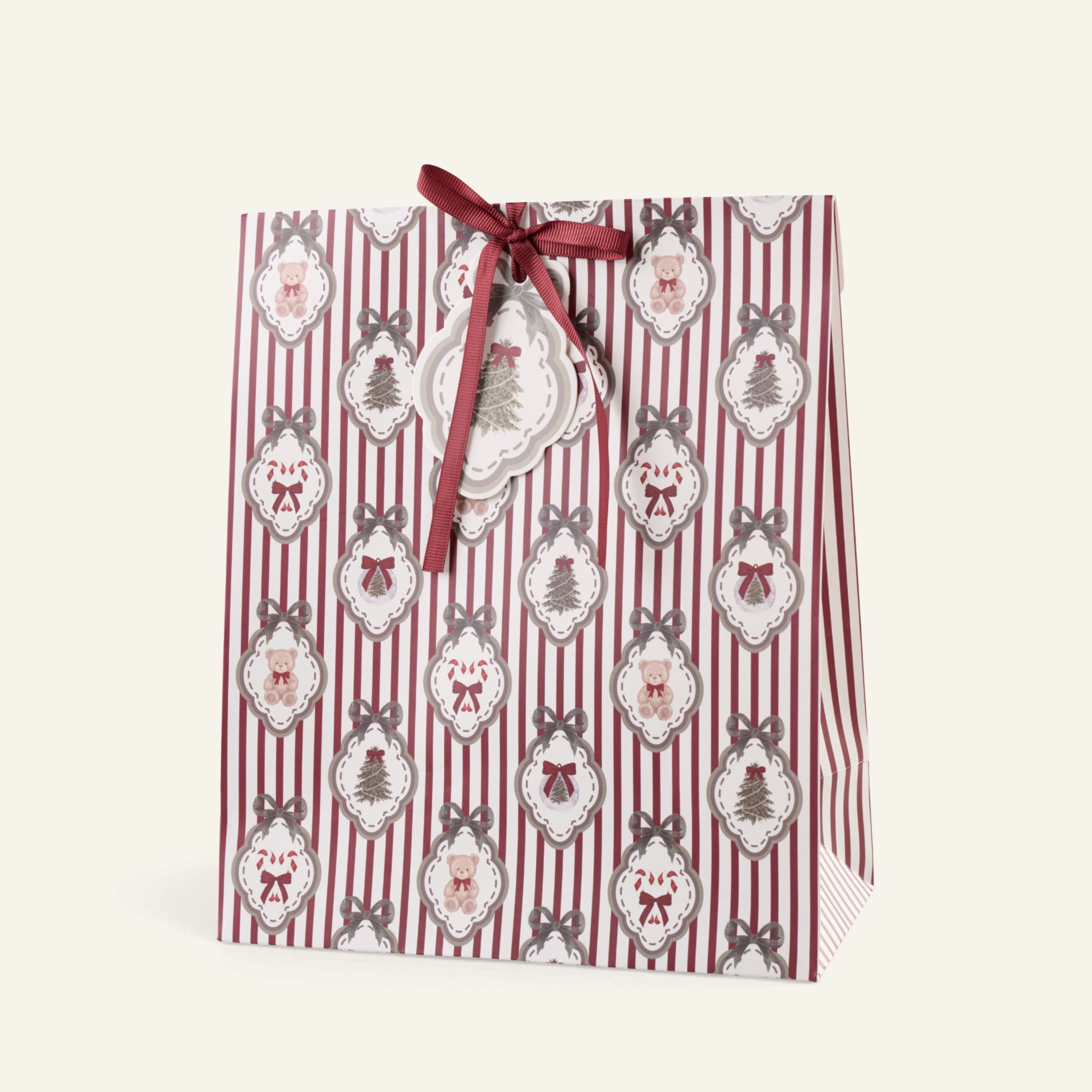 Kinkekott mitmevärviline/punane - 25x30x12cm mitmevärviline/punane - 1