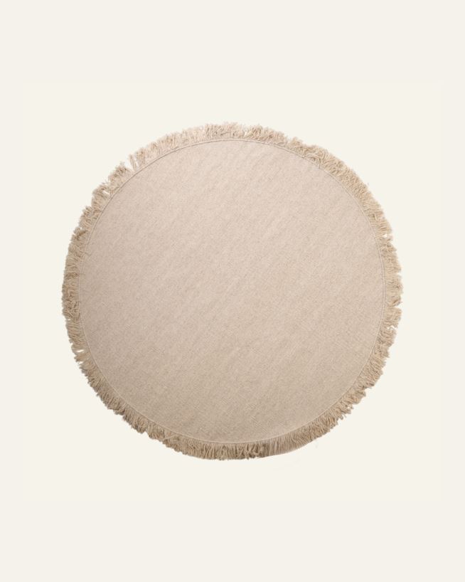 Ümmargune vaip hele beige - ø250 cm hele beige - 1