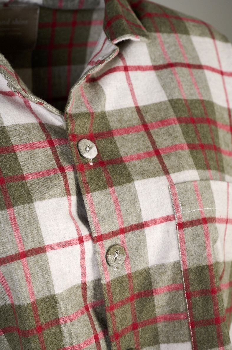 Lõngavärvitud flanellist pidžaamapluus mitmevärviline/punane - 2