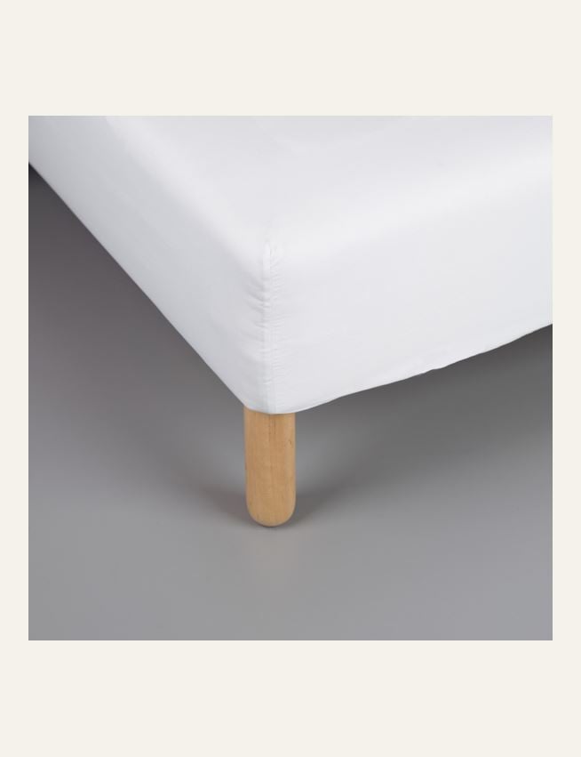 Voodilina kummiga valge - 2