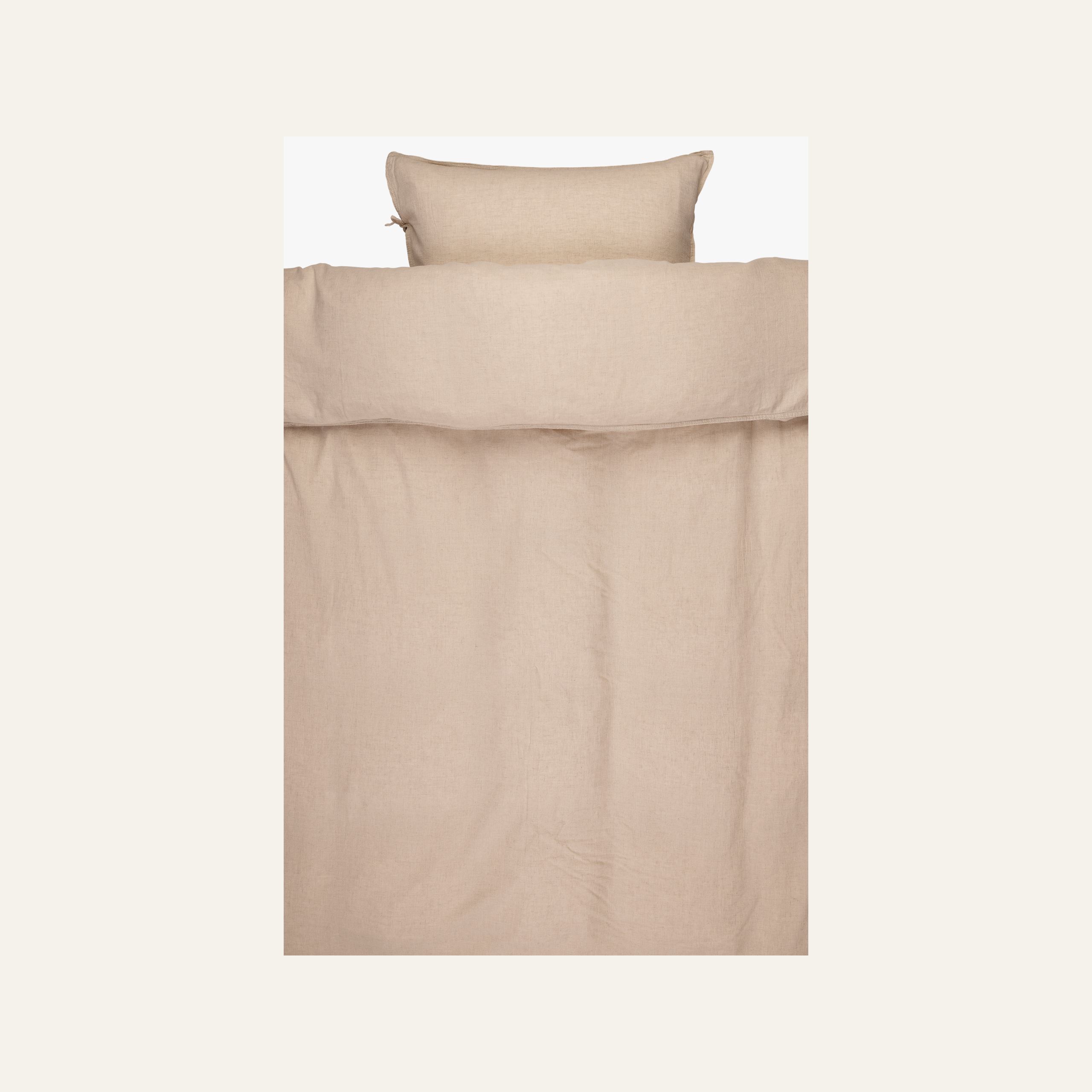 Lina-puuvillasegune voodipesukomplekt naturaalne toon - 2