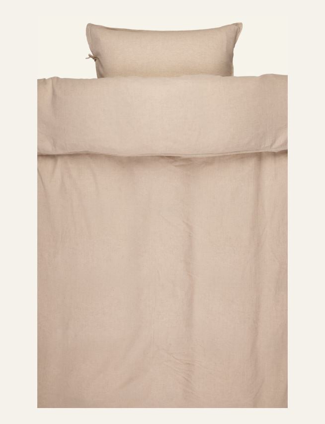 Lina-puuvillasegune voodipesukomplekt naturaalne toon - 2