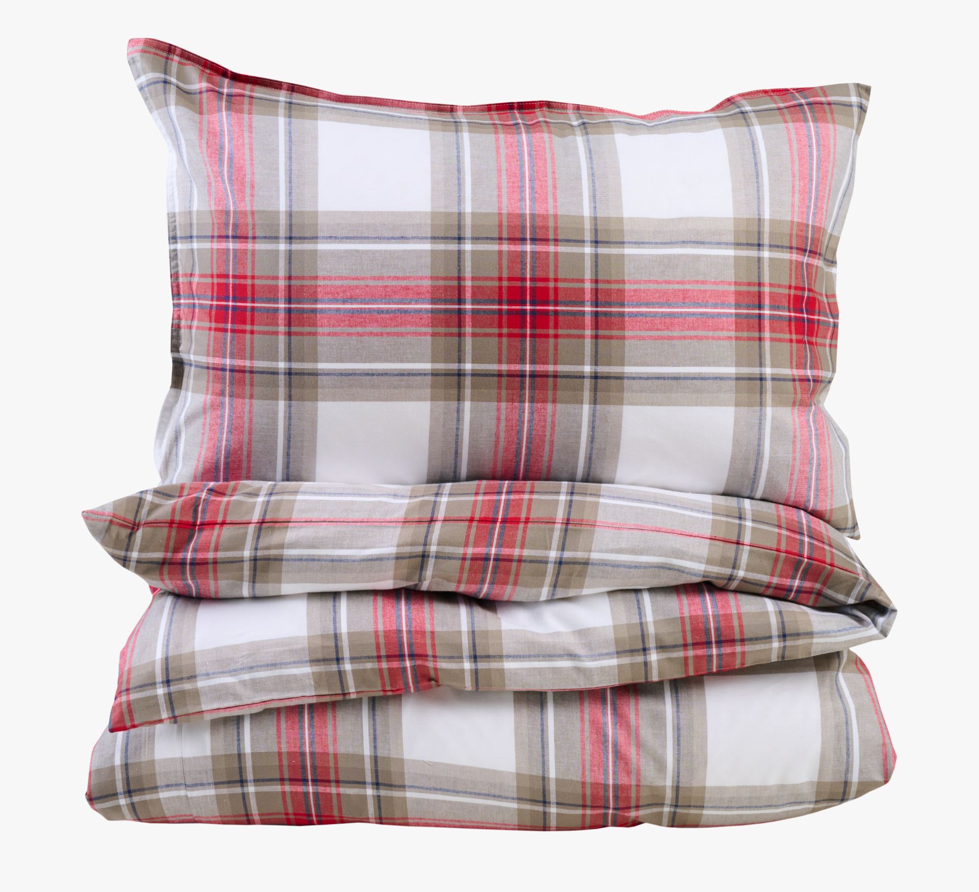 Voodipesukomplekt lõimvärvitud puuvill mitmevärviline/roheline - 150x210+50x60 cm mitmevärviline/roheline - 1