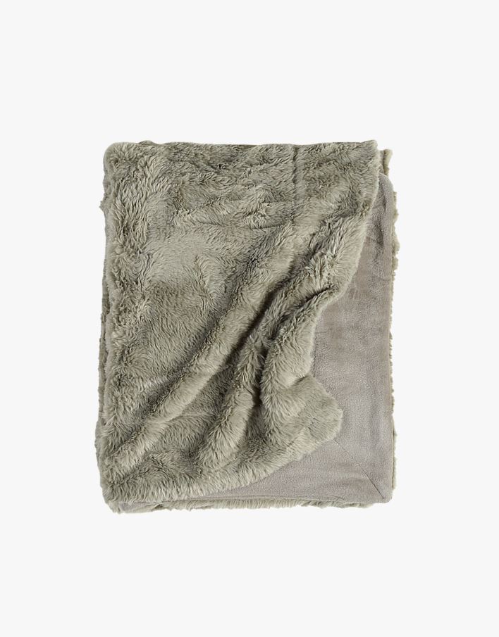 Karusnahast pleed oliiviroheline - 130x170 cm oliiviroheline - 1