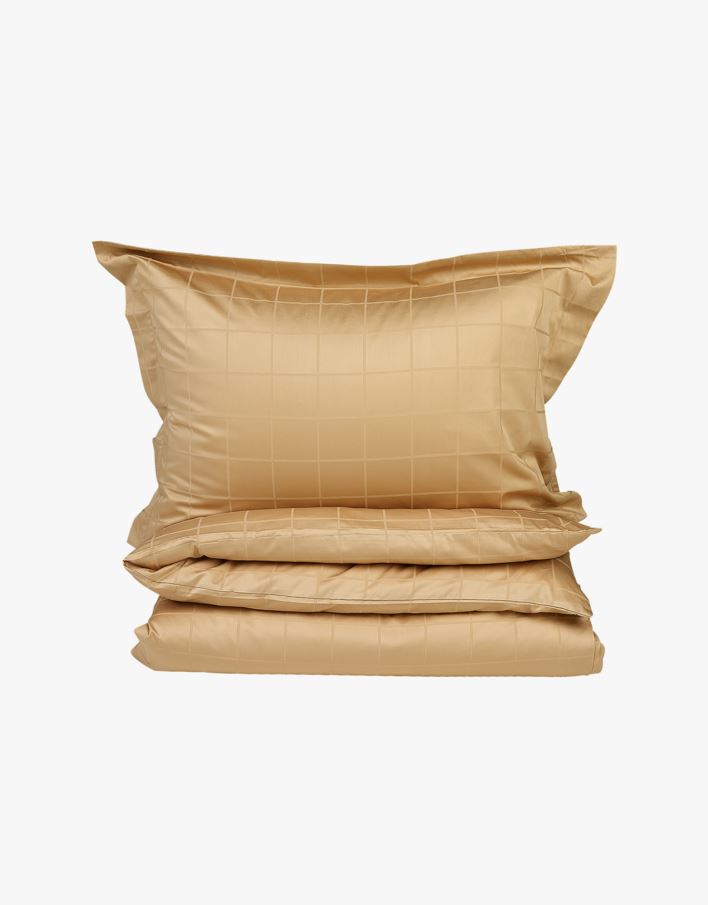 Voodipesukomplekt satiinpuuvillane ooker - 150x210 cm ooker - 1