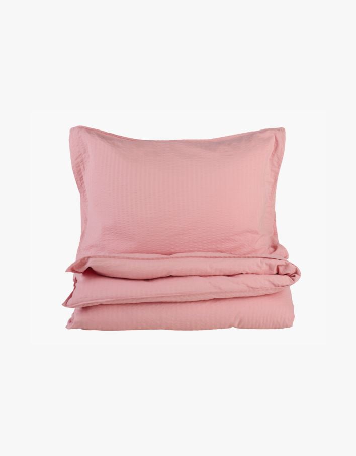 Voodipesukomplekt krepp-puuvillane heleroosa - 150x210 cm heleroosa - 1