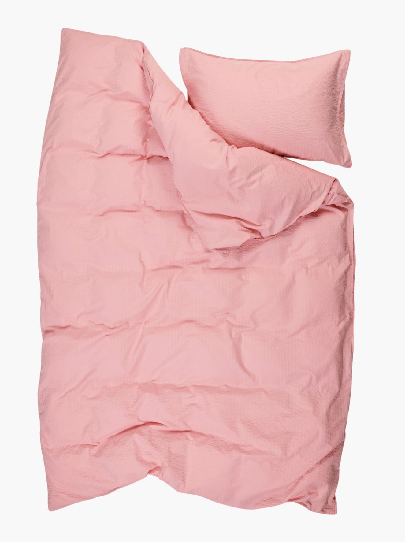 Voodipesukomplekt krepp-puuvillane heleroosa - 3