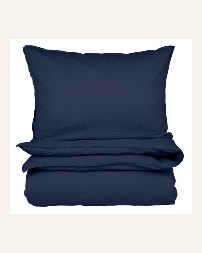 Voodipesukomplekt krepp-puuvillane tumesinine - 150x210 cm tumesinine - 1