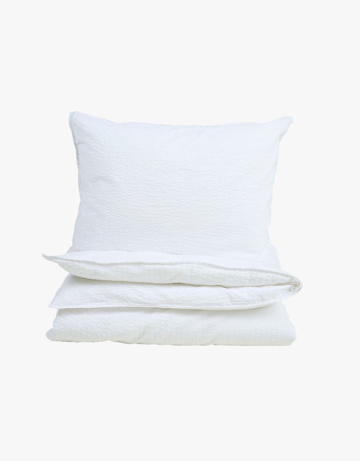 Voodipesukomplekt krepp-puuvillane valge - 150x210 cm valge - 1