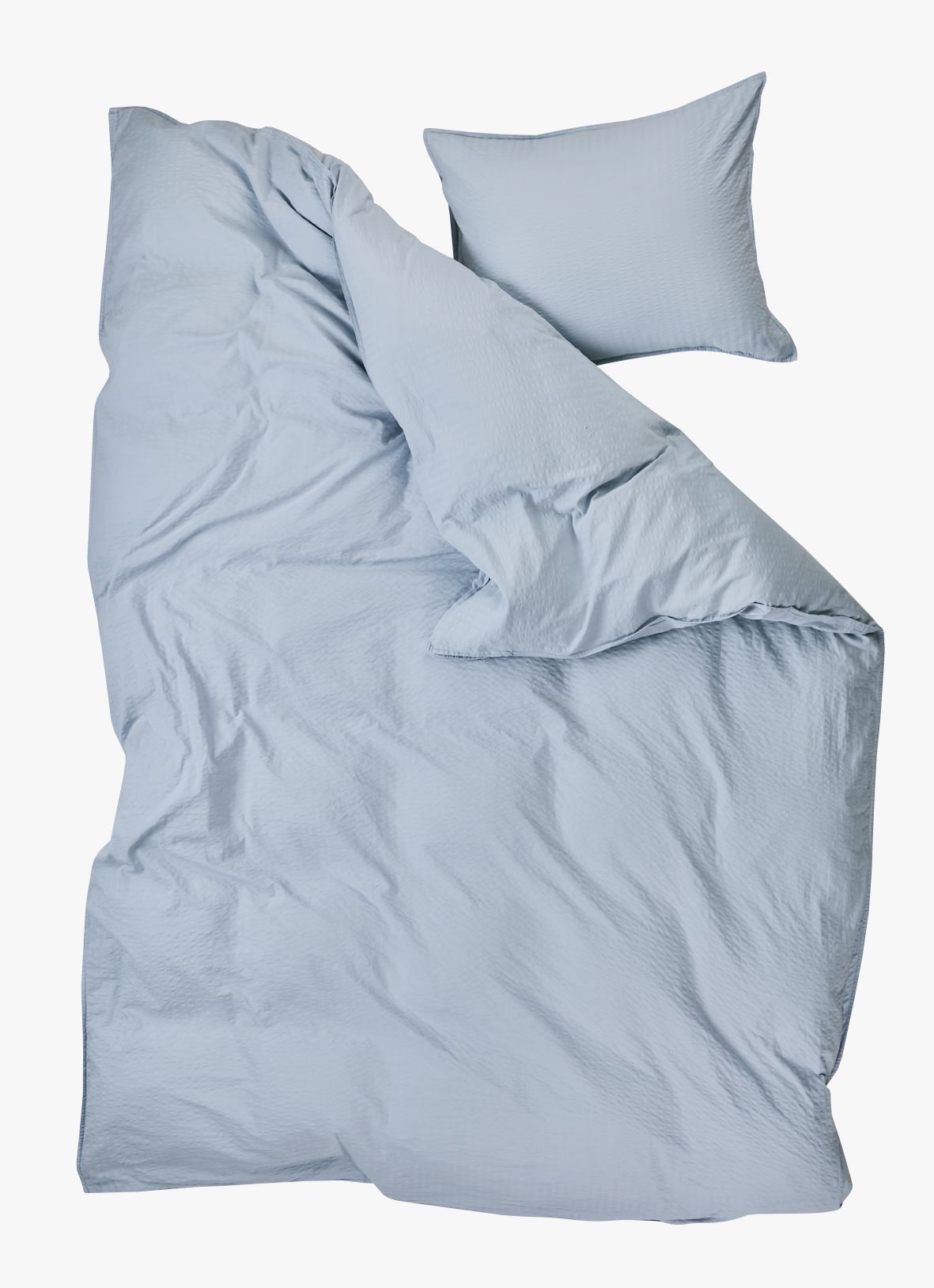 Voodipesukomplekt krepp-puuvillane taevasinine - 3