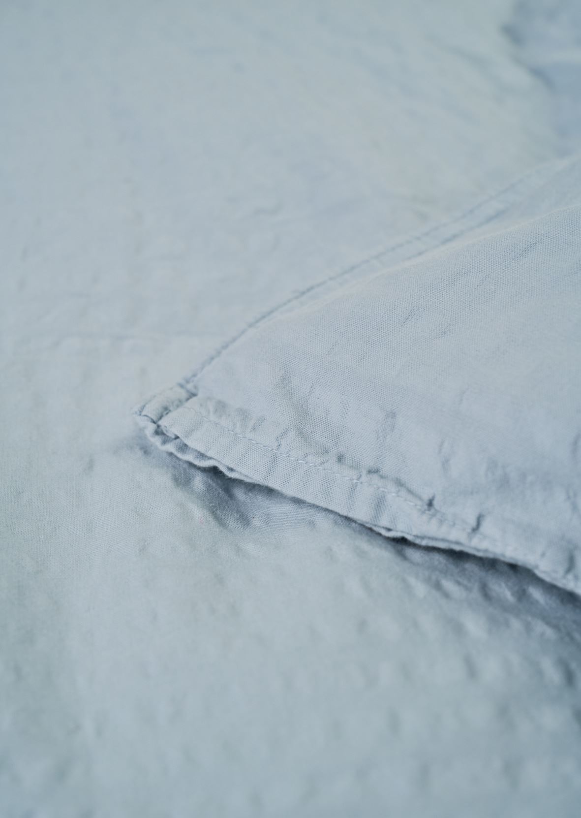 Voodipesukomplekt krepp-puuvillane taevasinine - 2