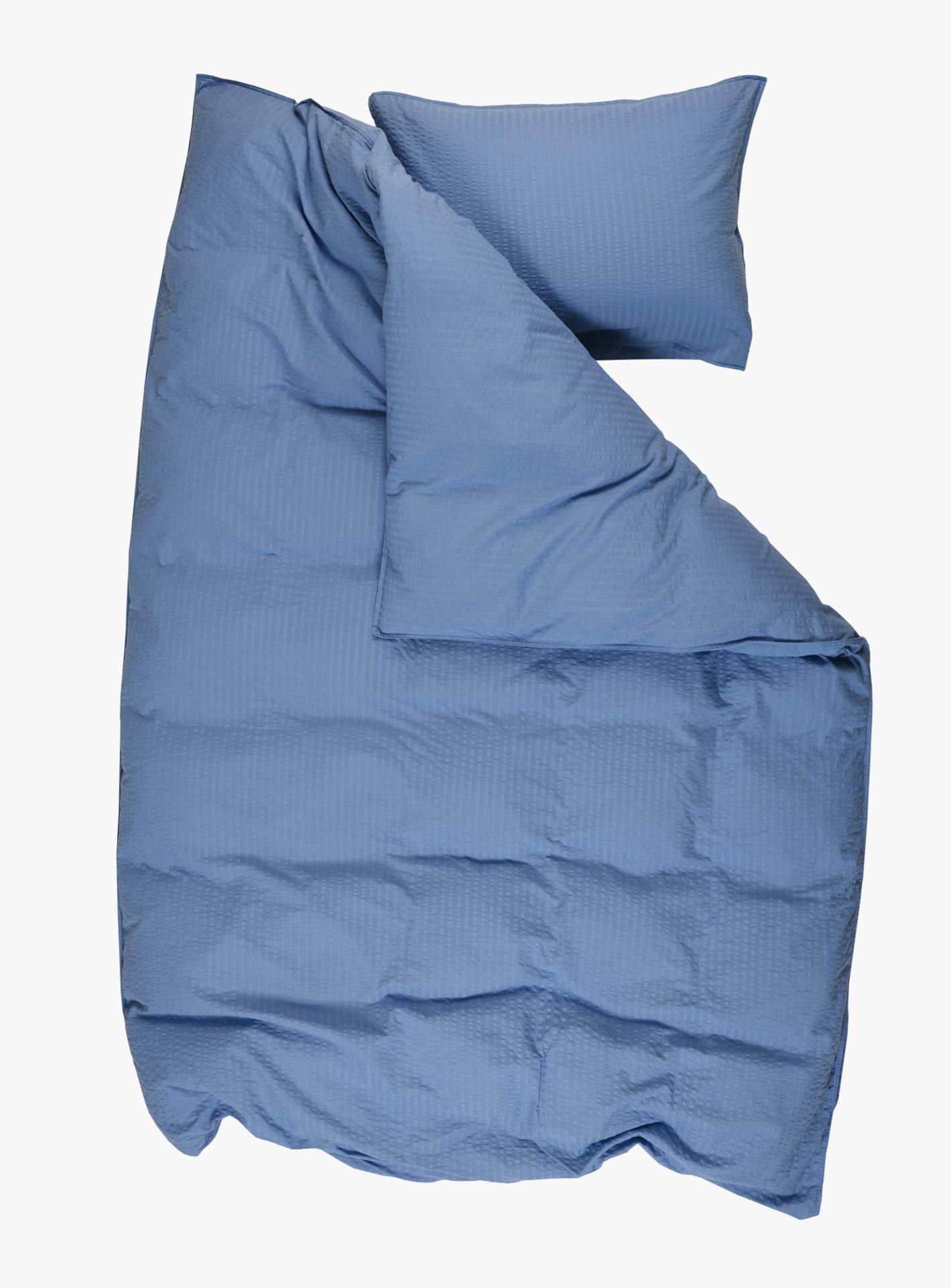 Voodipesukomplekt krepp-puuvillane sinine - 3