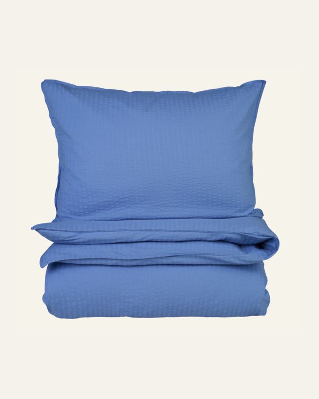 Voodipesukomplekt krepp-puuvillane sinine - 150x210 cm sinine - 1