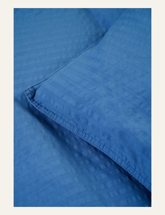 Voodipesukomplekt krepp-puuvillane sinine - 2