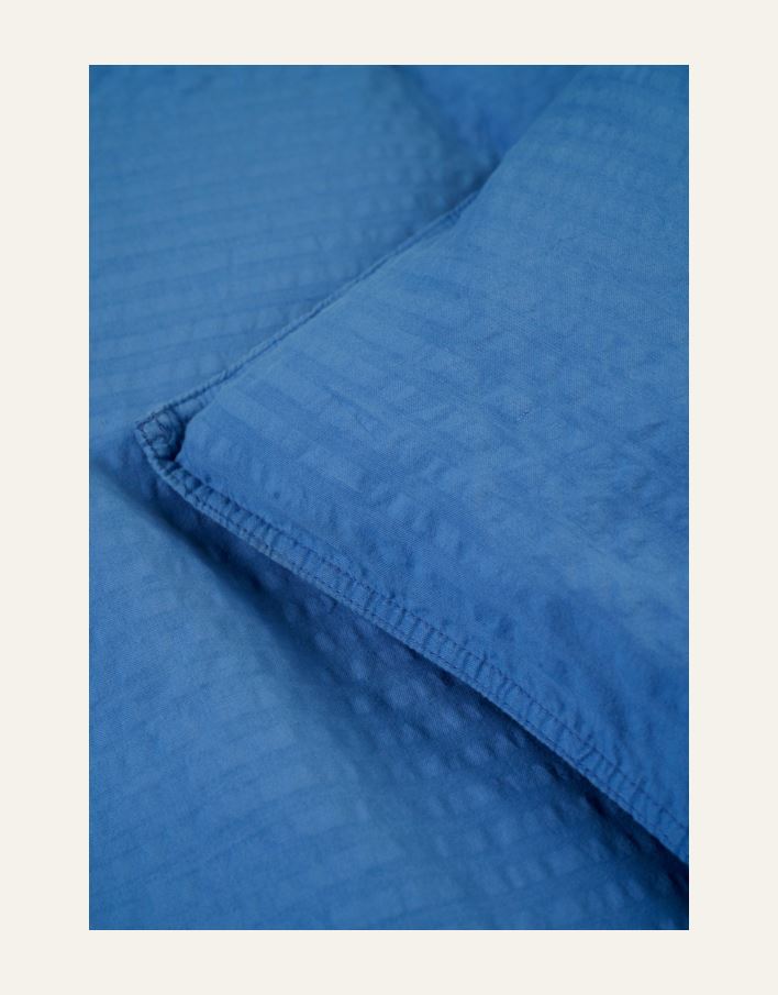 Voodipesukomplekt krepp-puuvillane sinine - 2