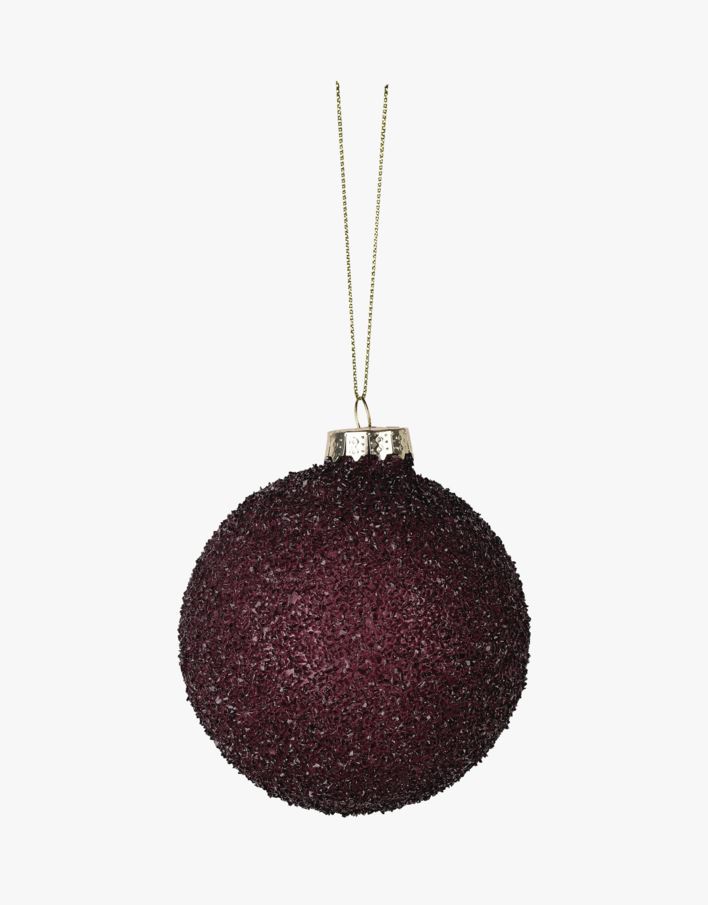 Glitter jõulupall tumepunane  - ø 8 cm tumepunane - 1