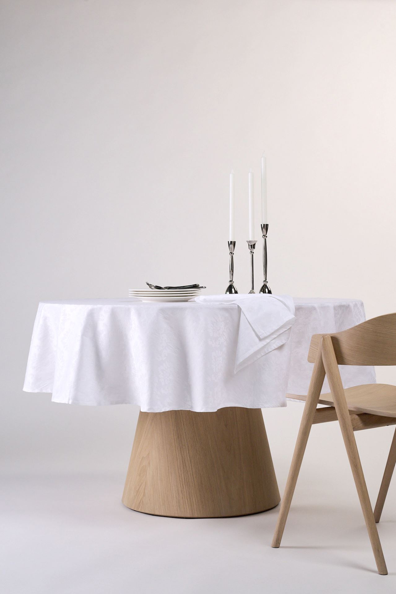 Vahatatud laudlina valge - ø180 cm valge - 1