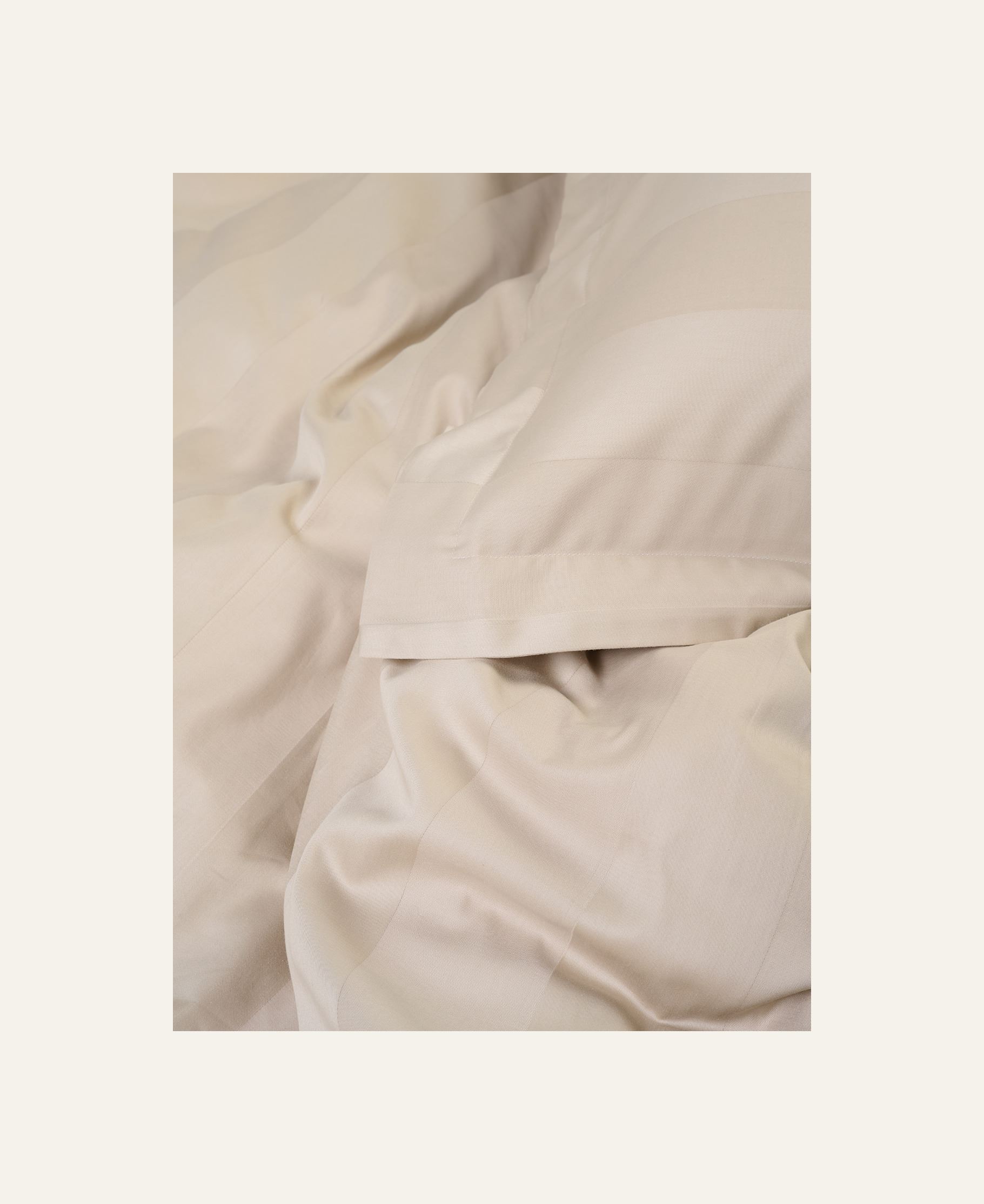 Voodipesukomplekt satiinpuuvillane hele beige - 2