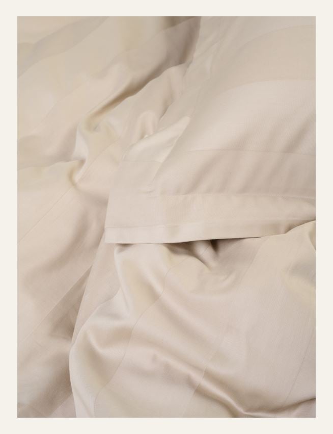 Voodipesukomplekt satiinpuuvillane hele beige - 2
