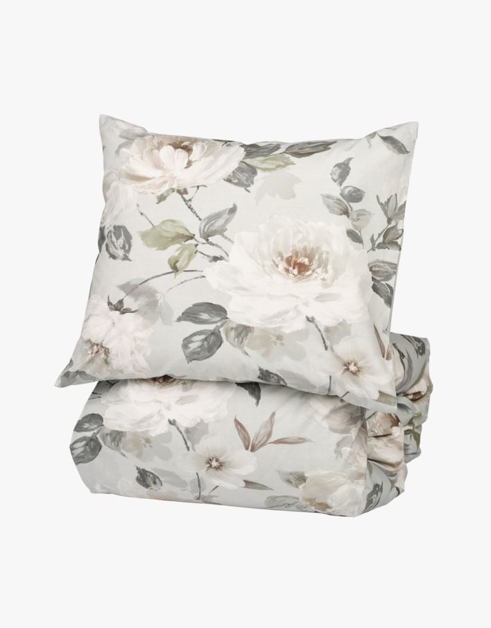 Voodipesukomplekt perkalpuuvillast sinakashall - 150x210+50x60 cm sinakashall - 1