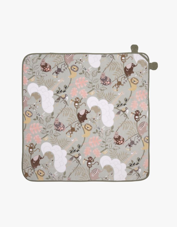 Kapuutsiga rätik heleroheline - 80x80 cm heleroheline - 1