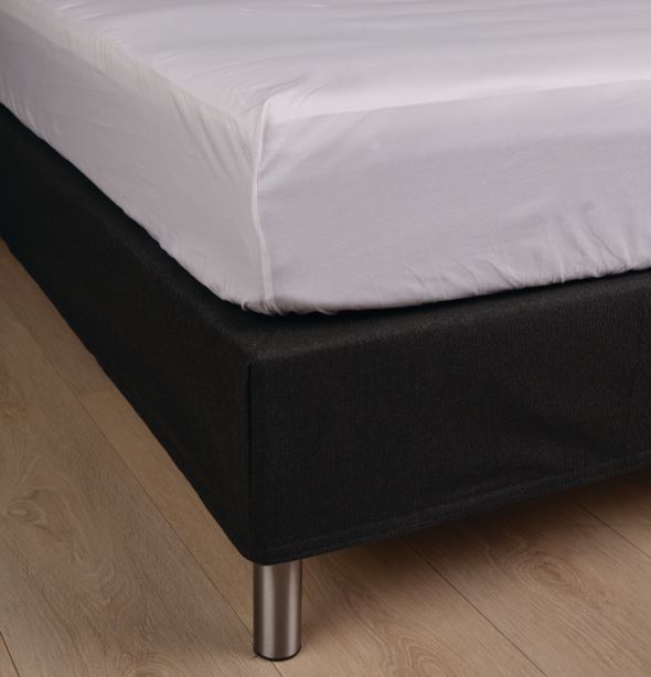 Voodilina kummiga valge - 2