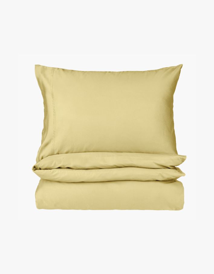 Voodipesukomplekt satiinpuuvillane hele kollane - 150x210 cm hele kollane - 1
