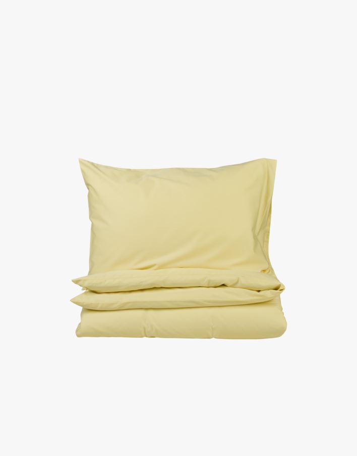 Voodipesukomplekt satiinpuuvillane hele kollane - 150x210 cm hele kollane - 1