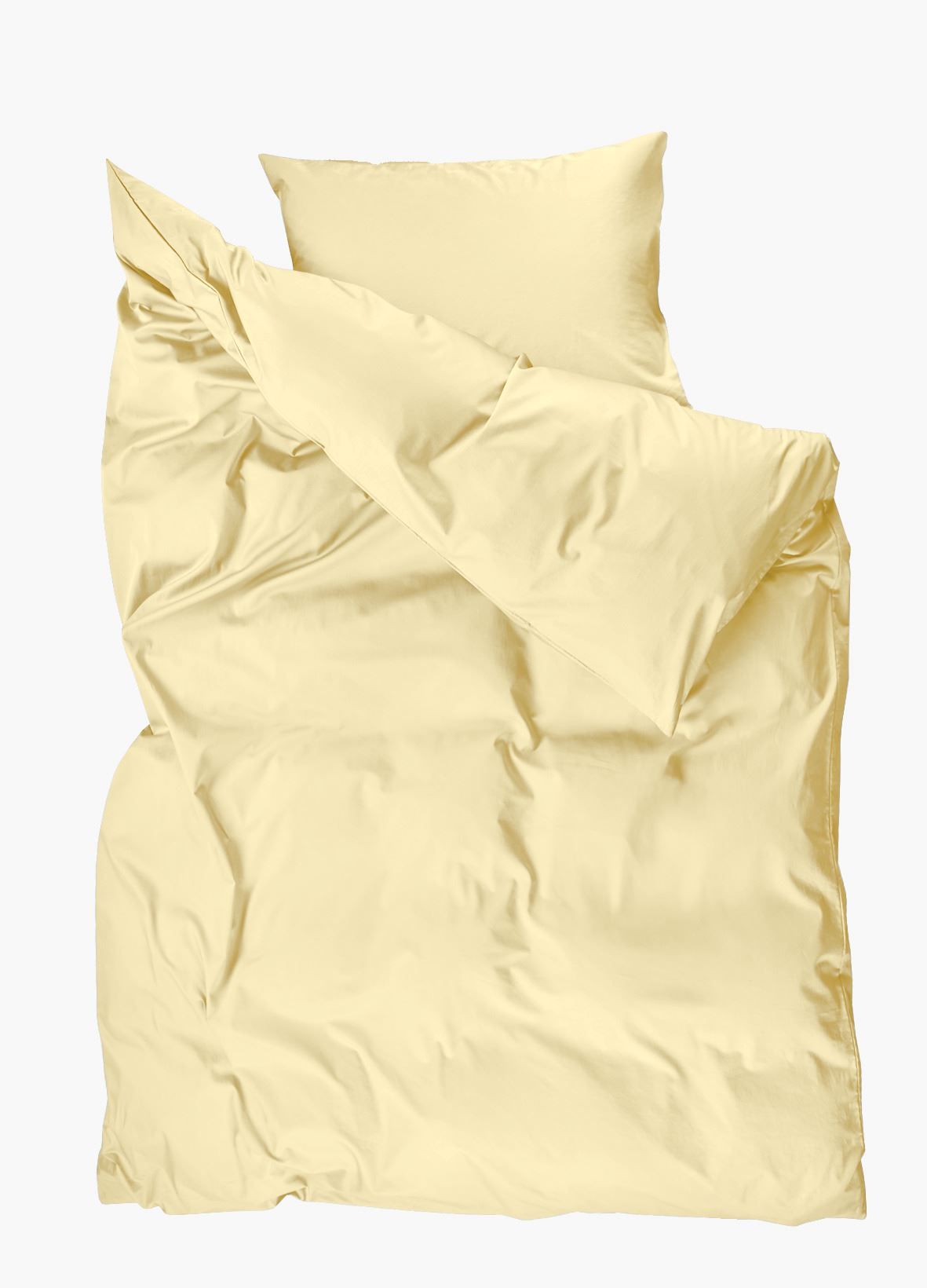 Voodipesukomplekt satiinpuuvillane hele kollane - 3