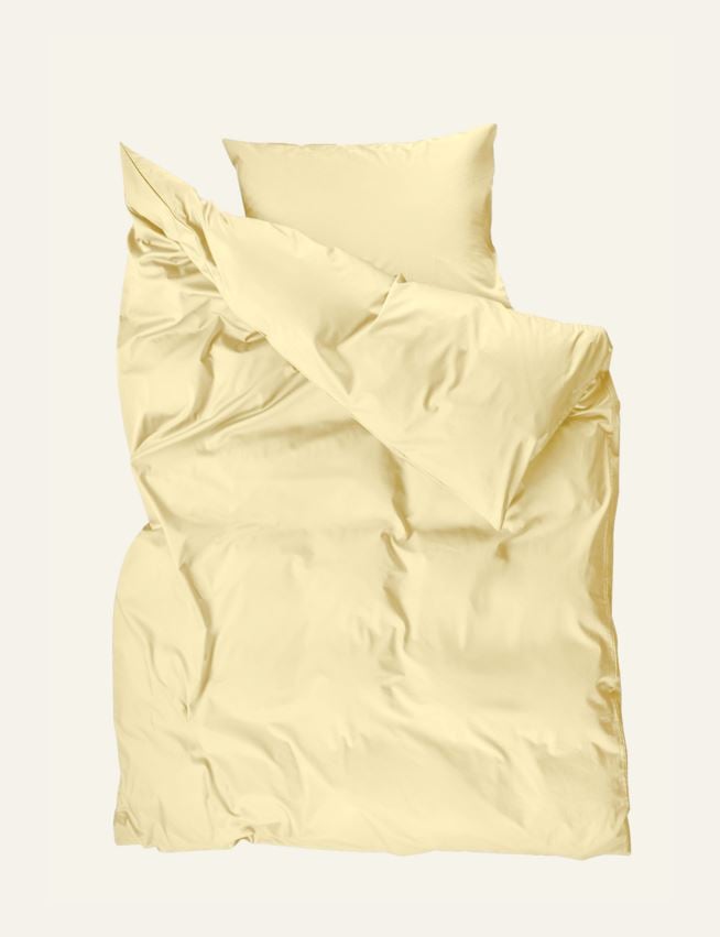 Voodipesukomplekt satiinpuuvillane hele kollane - 3