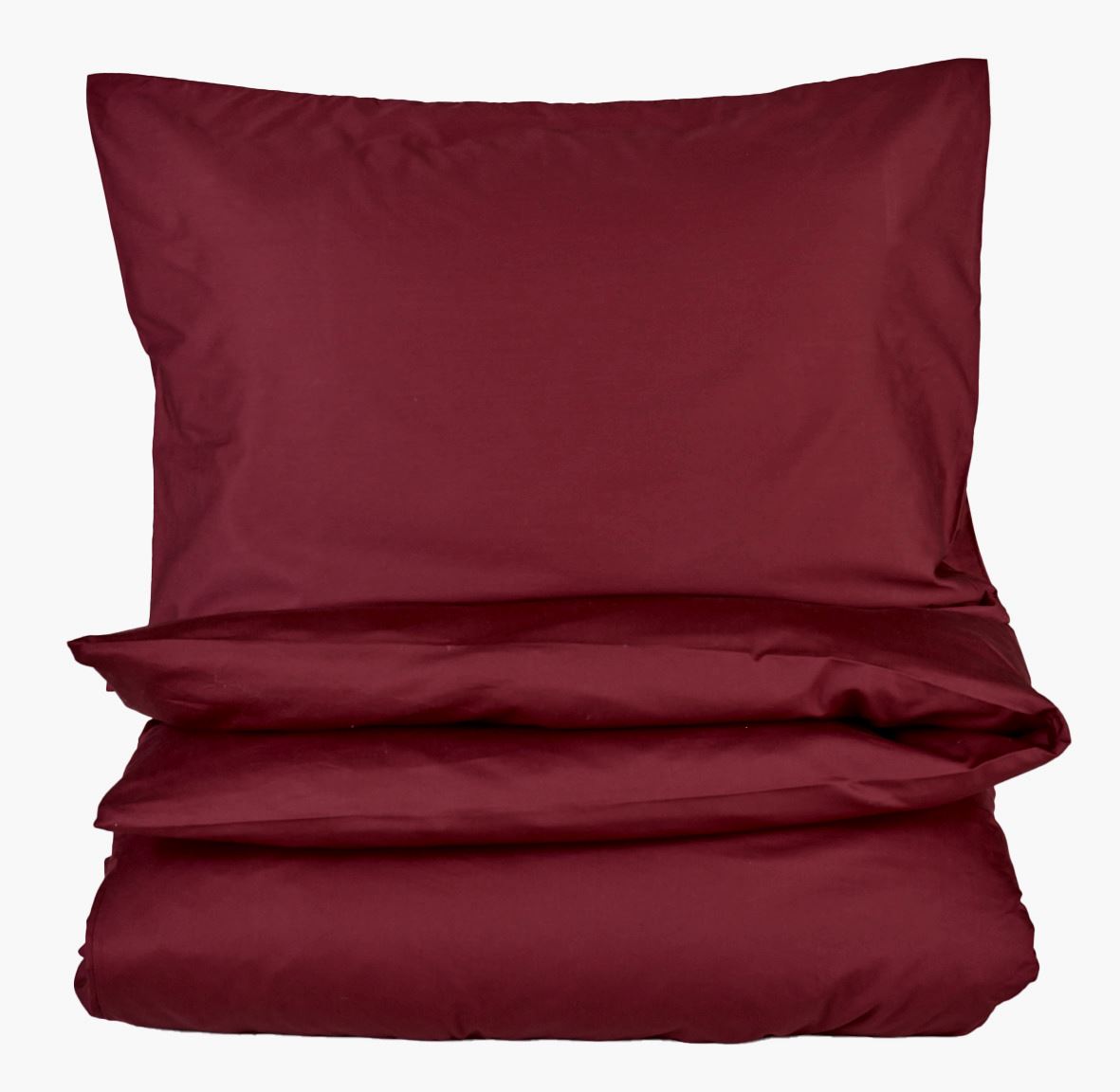 Voodipesukomplekt satiinpuuvillane tumepunane - 150x210 cm tumepunane - 1