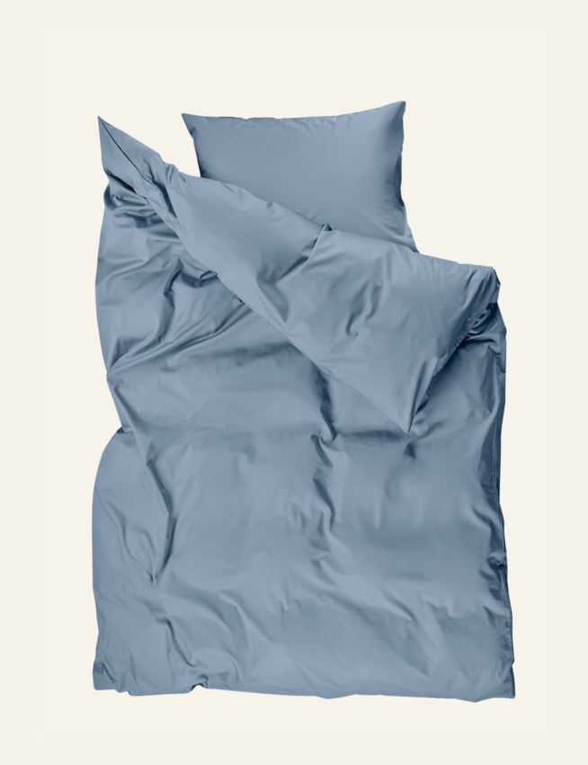 Voodipesukomplekt satiinpuuvillane sinakashall - 4