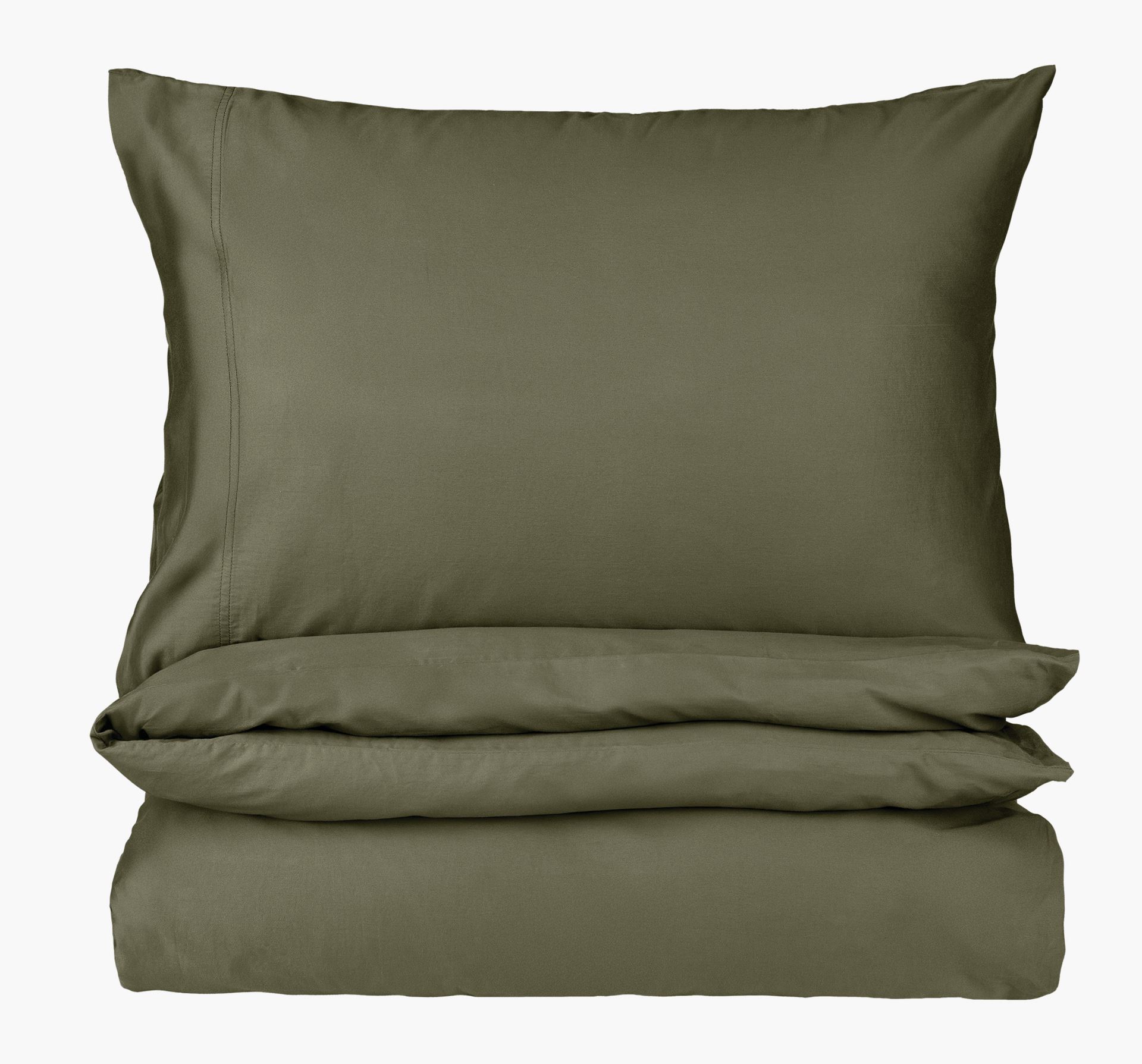 Voodipesukomplekt satiinpuuvillane tumeroheline - 150x210 cm/50x60 cm tumeroheline - 1